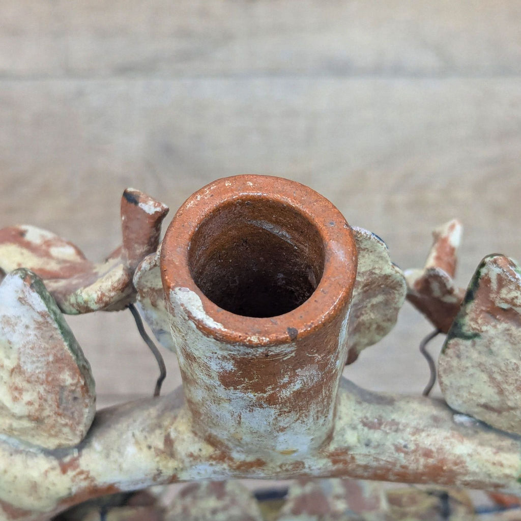 Mexican Terracotta Tree of Life Candelabra
