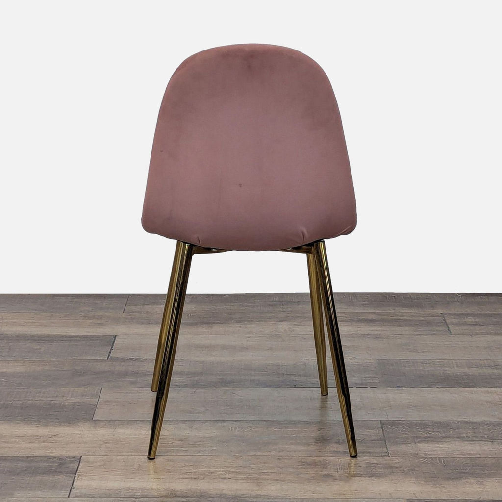 Fabric Covered Dining Chair with Metal Legs