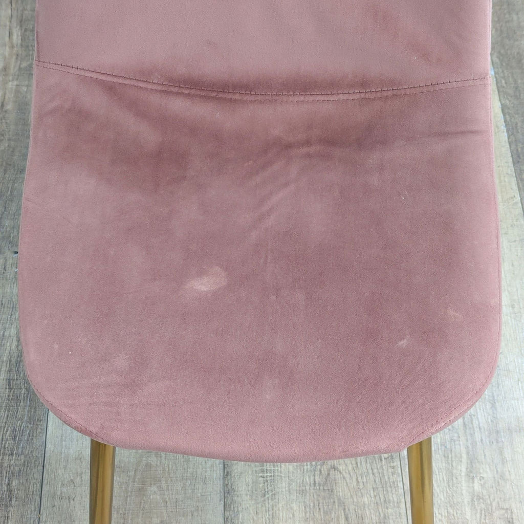 Fabric Covered Dining Chair with Metal Legs