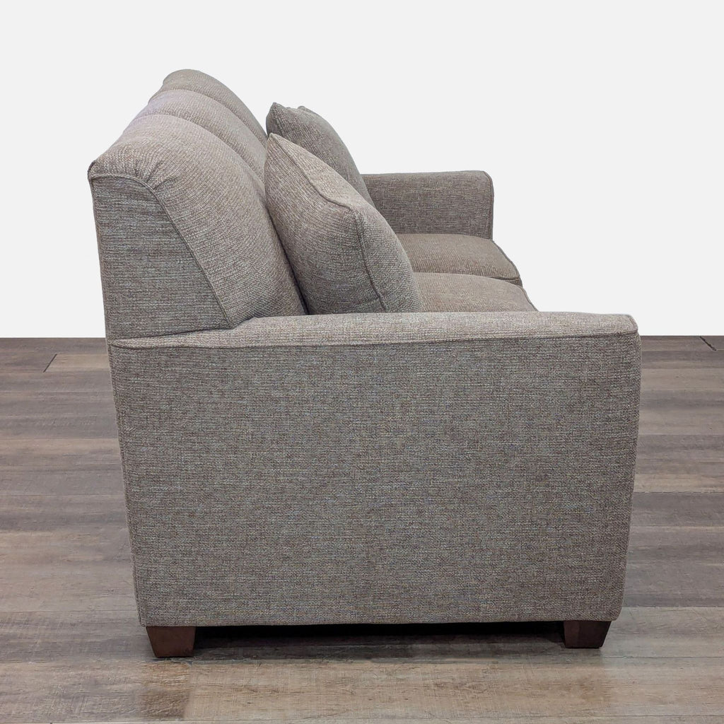 Side view of a La-Z-Boy sleeper sofa with sleek design.