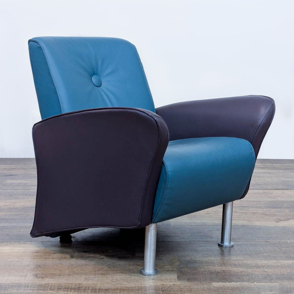 VIA Inc Modern Leather Lounge Chair