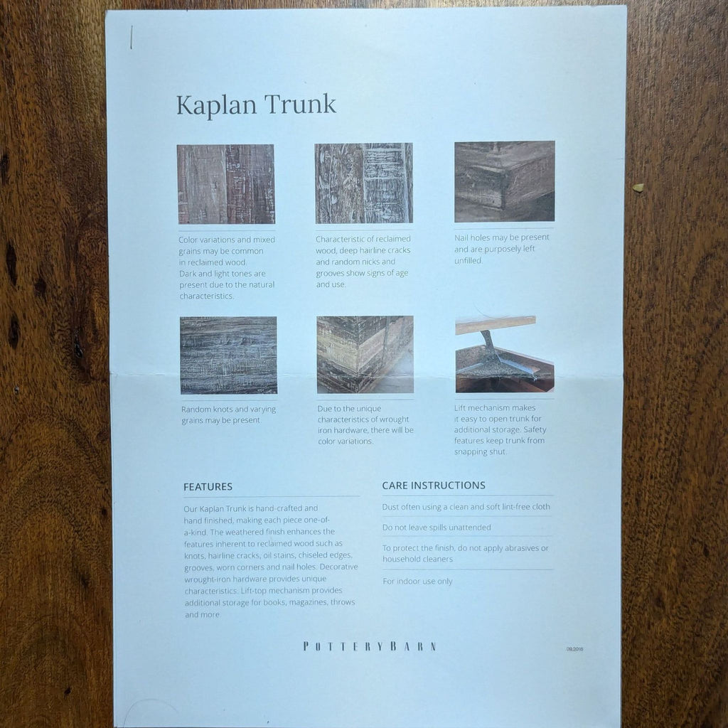 Pottery Barn Kaplan Trunk Coffee Table