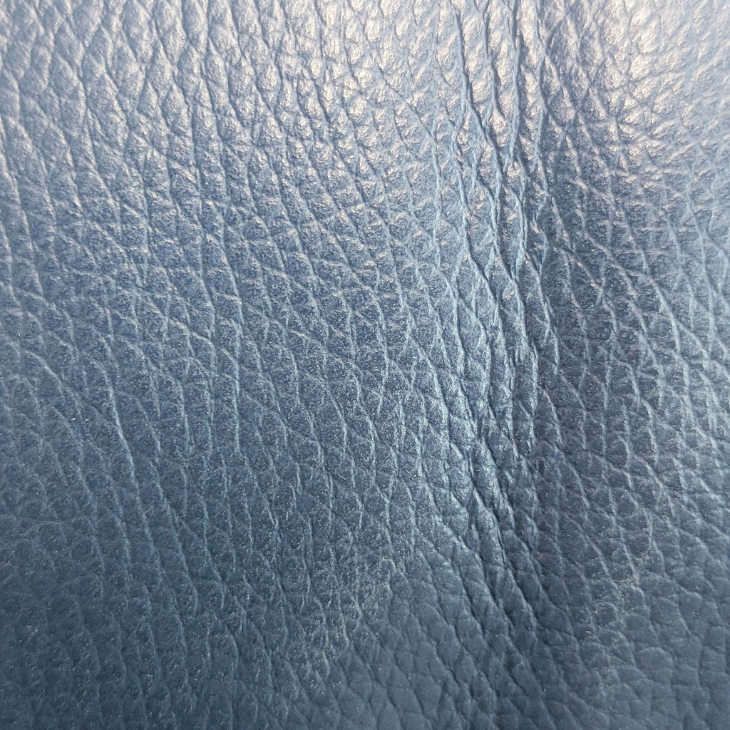 Living Spaces Moana Modern Blue Leather 87" Power Dual Reclining Sofa with USB