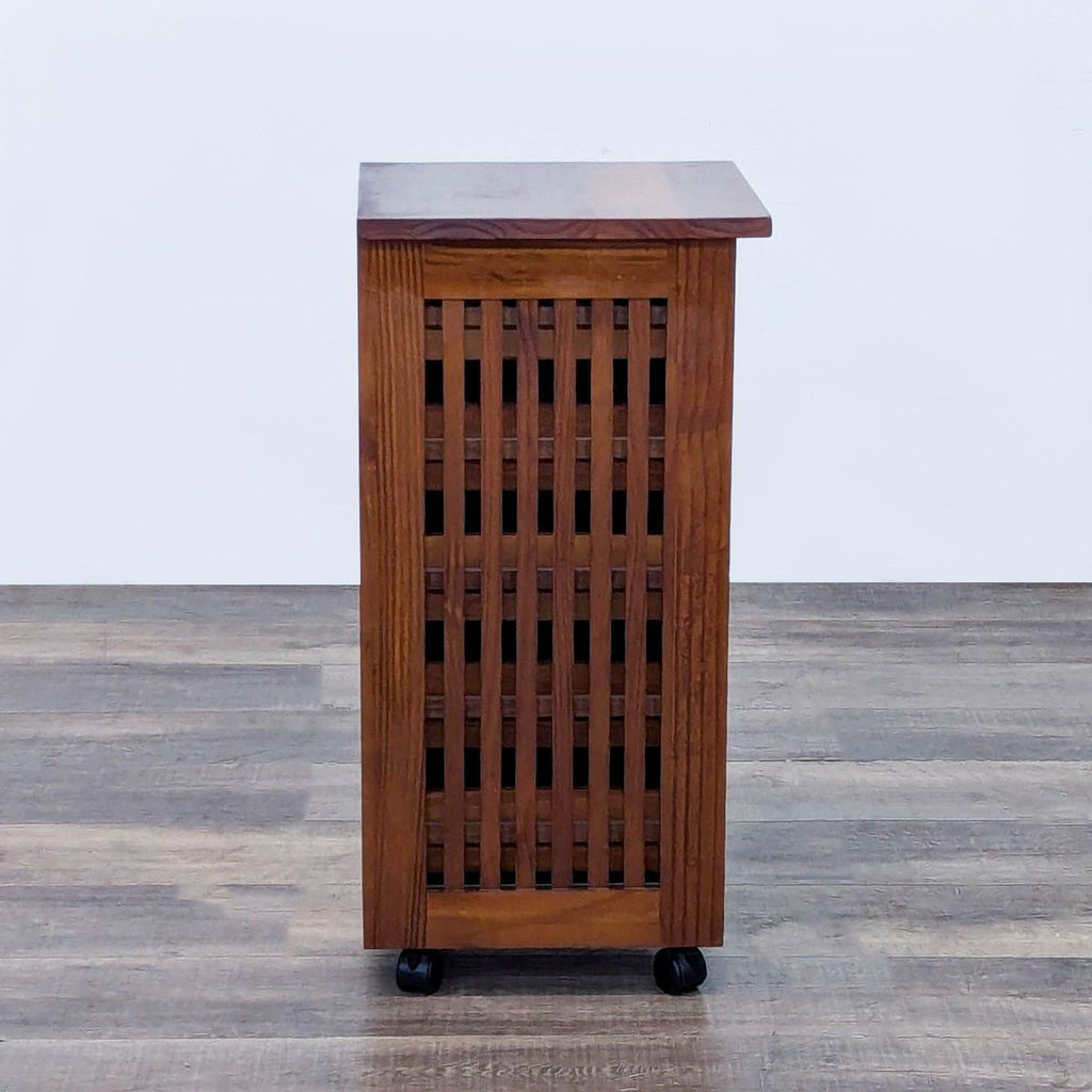 Ethan Allen Five Drawer Wood Storage Cart