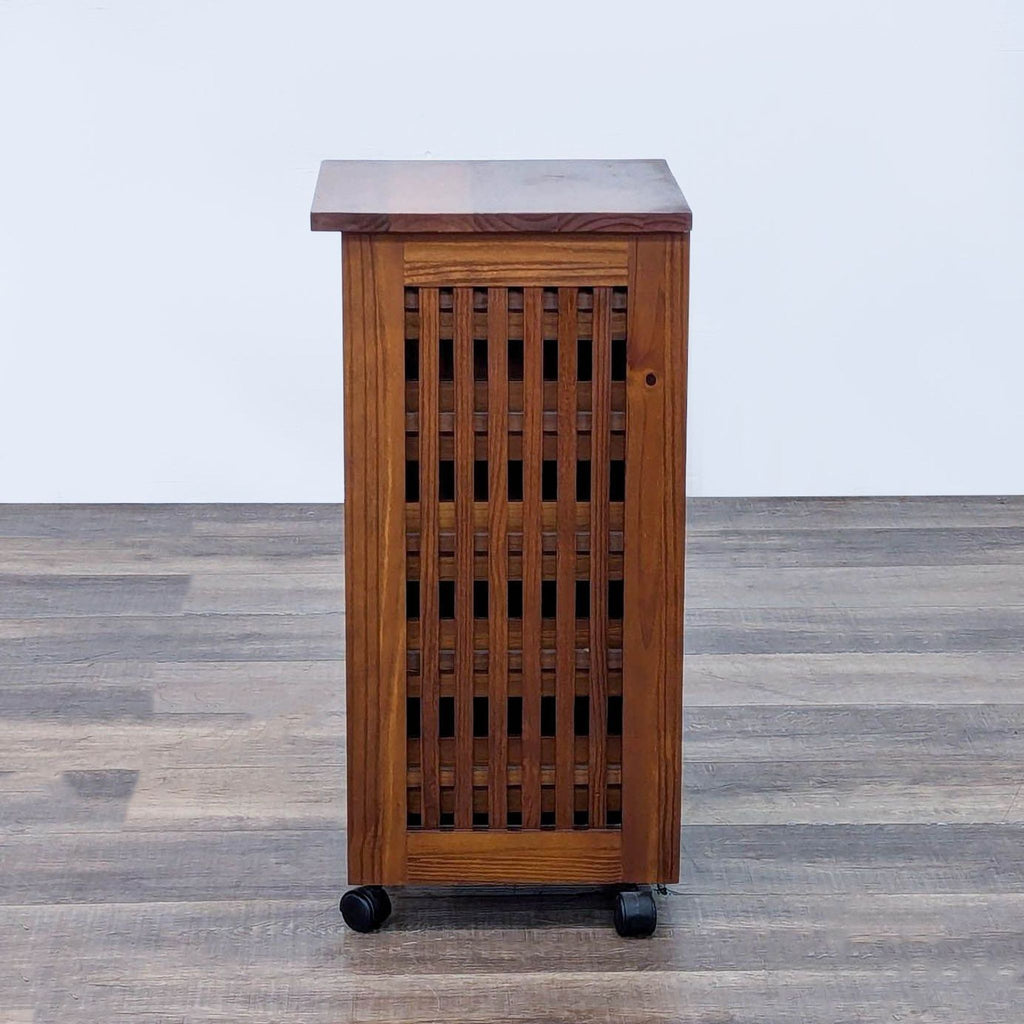 Ethan Allen Five Drawer Wood Storage Cart