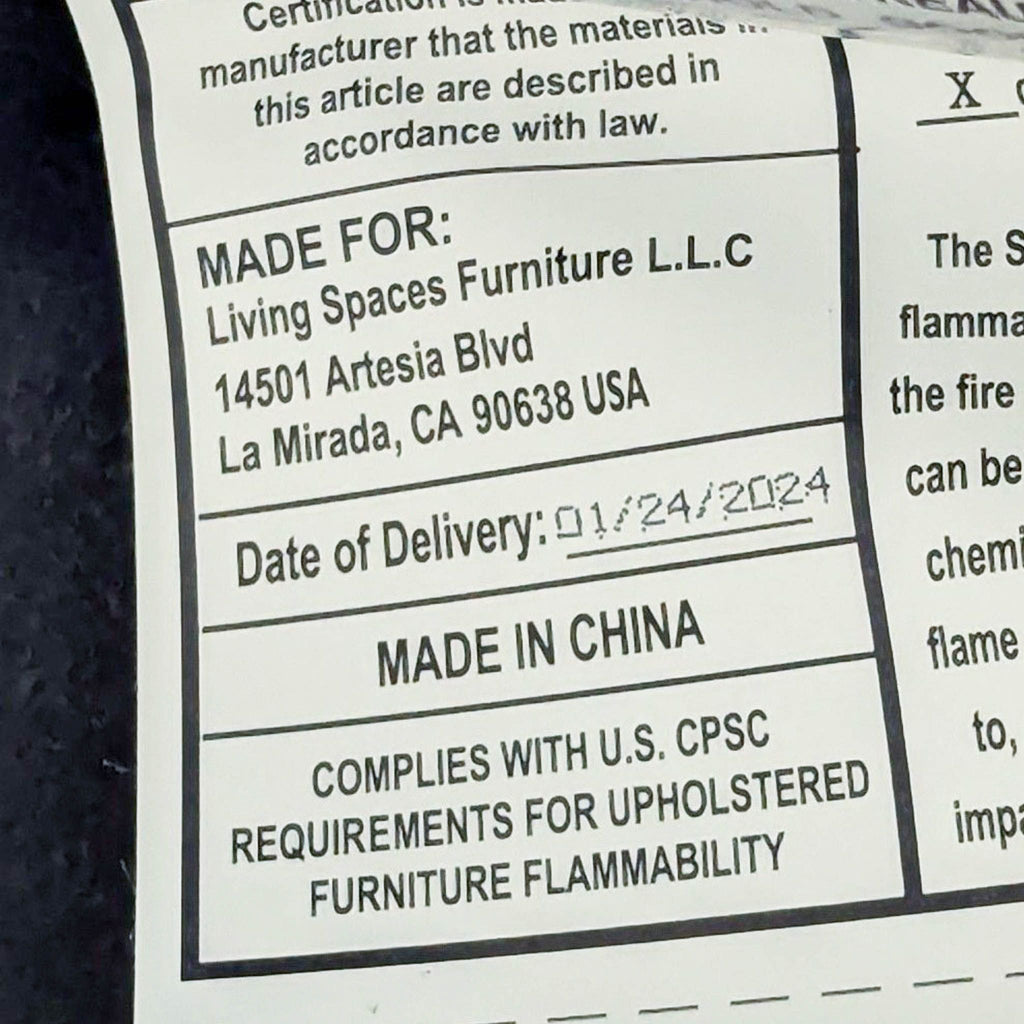 Living Spaces Hudson Modern Brown Leather 3-Seat Sofa