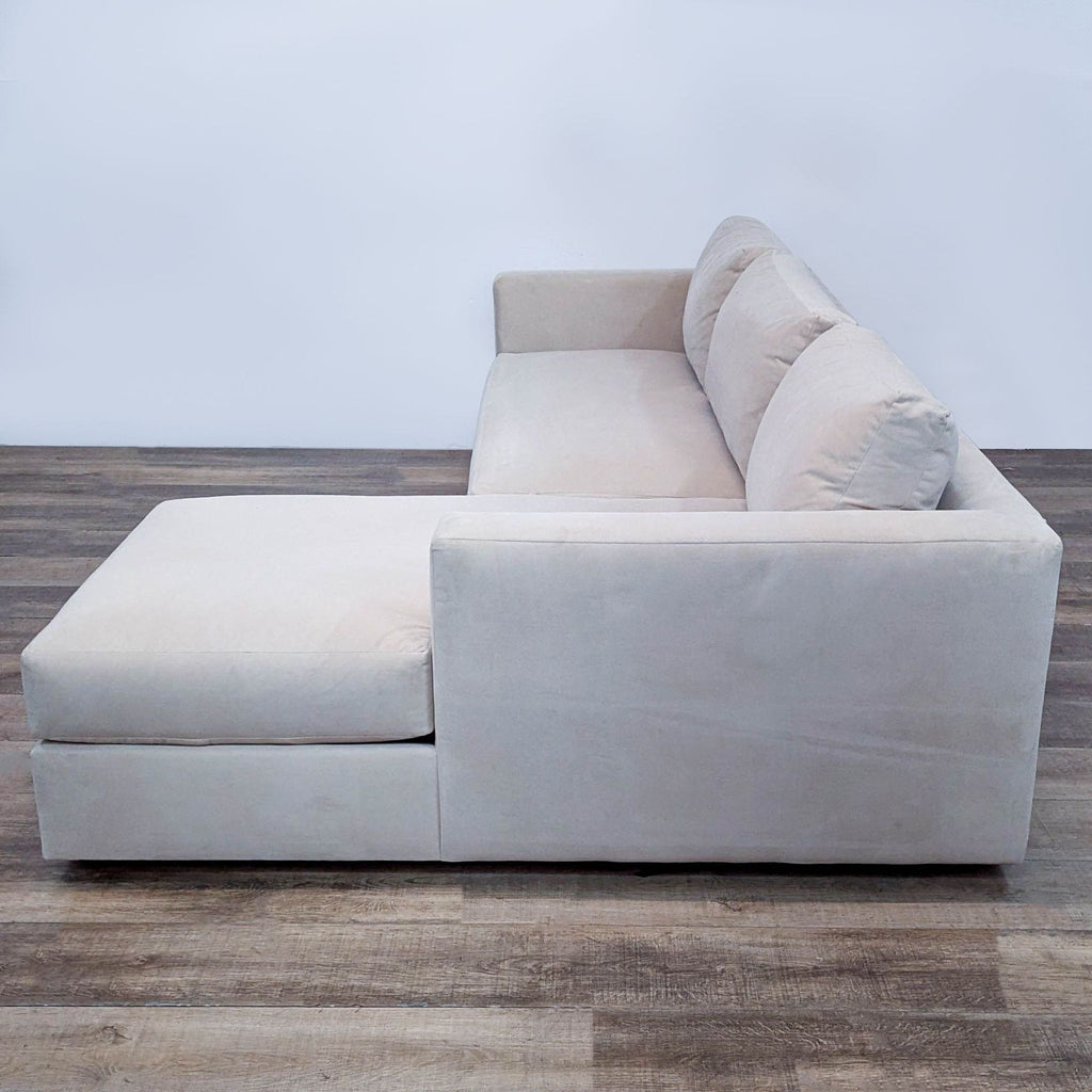 Pottery Barn Modern Shasta Square Upholstered Return Bumper Sectional