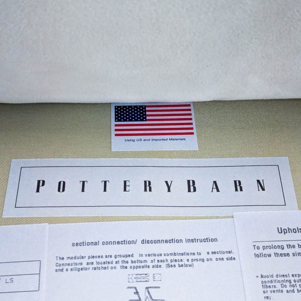 Pottery Barn Modern Shasta Square Upholstered Return Bumper Sectional