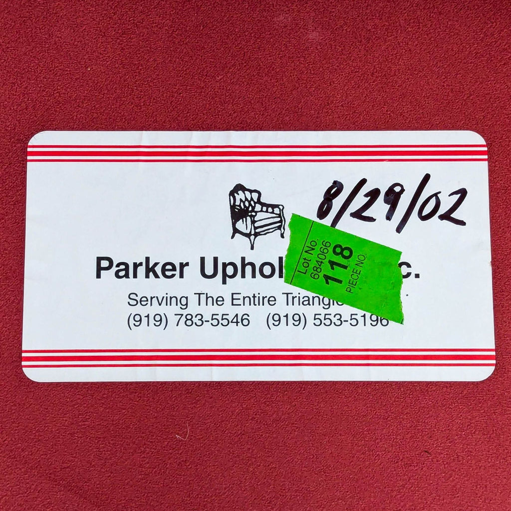 Ethan Allen Classic Red Velvet Lounge Chair