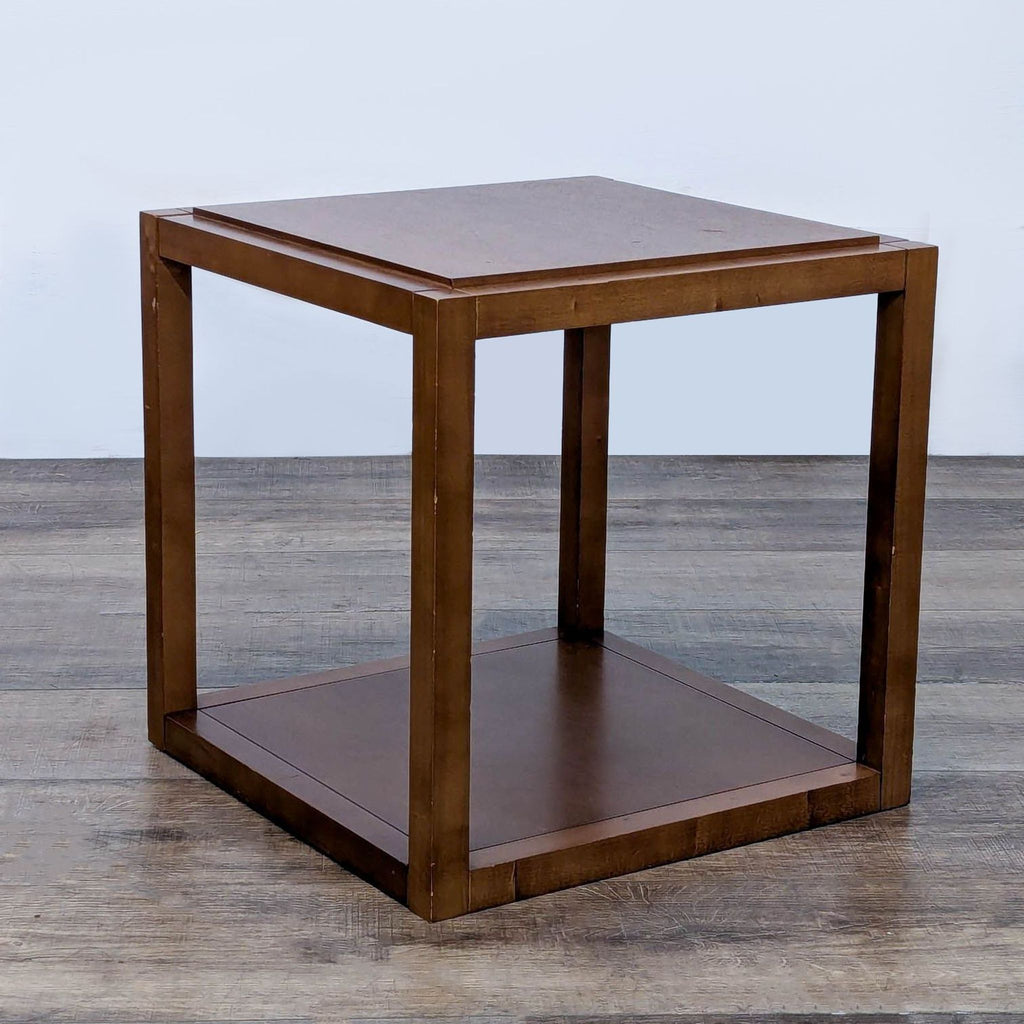 Wood End Table with Shelf