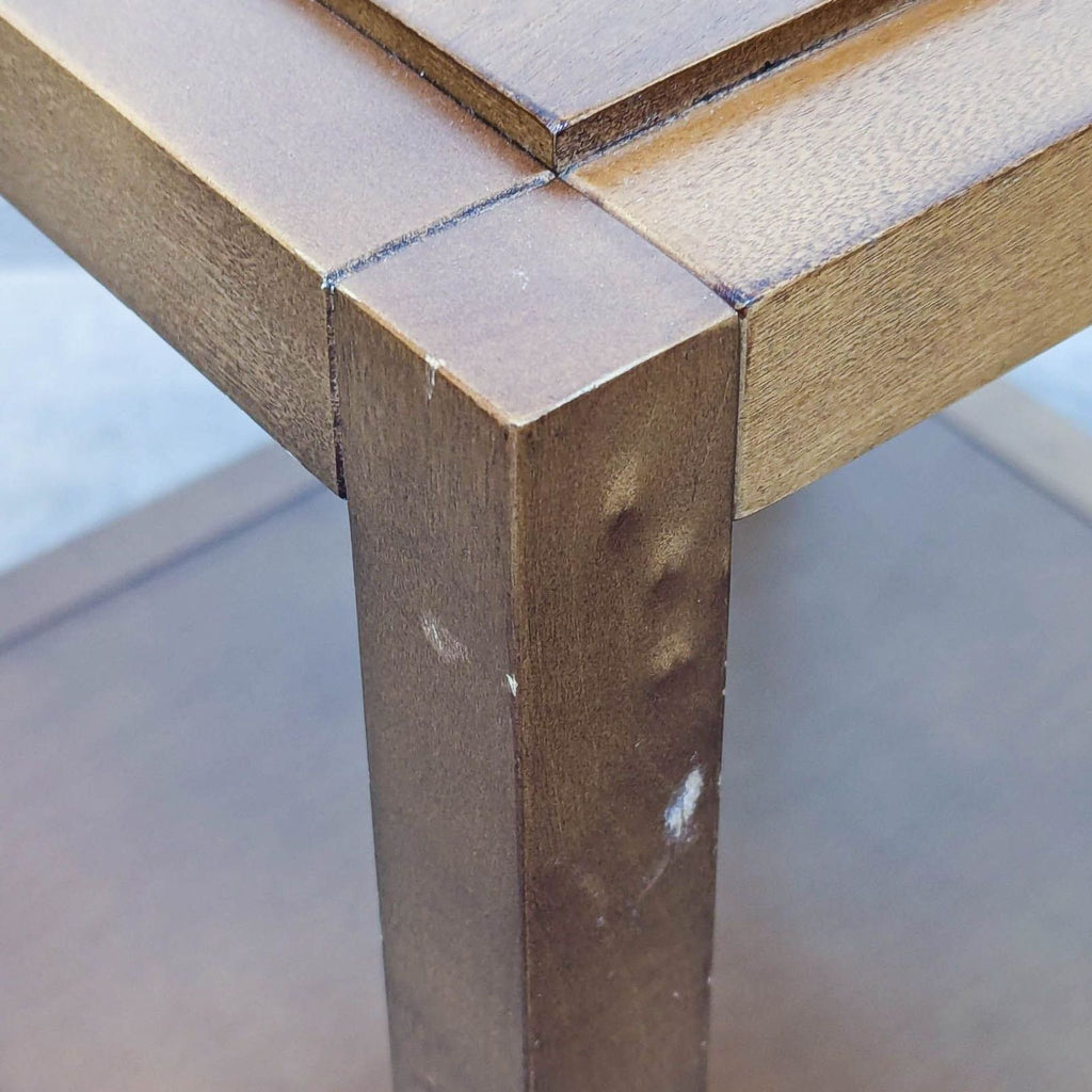 Wood End Table with Shelf