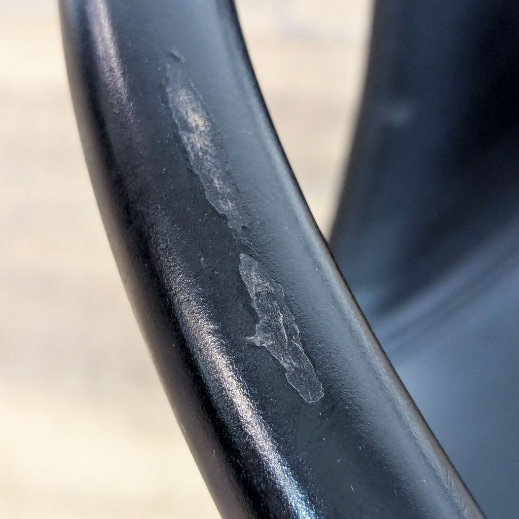 Sleek Black Modern Armchair with Gold Metal Frame