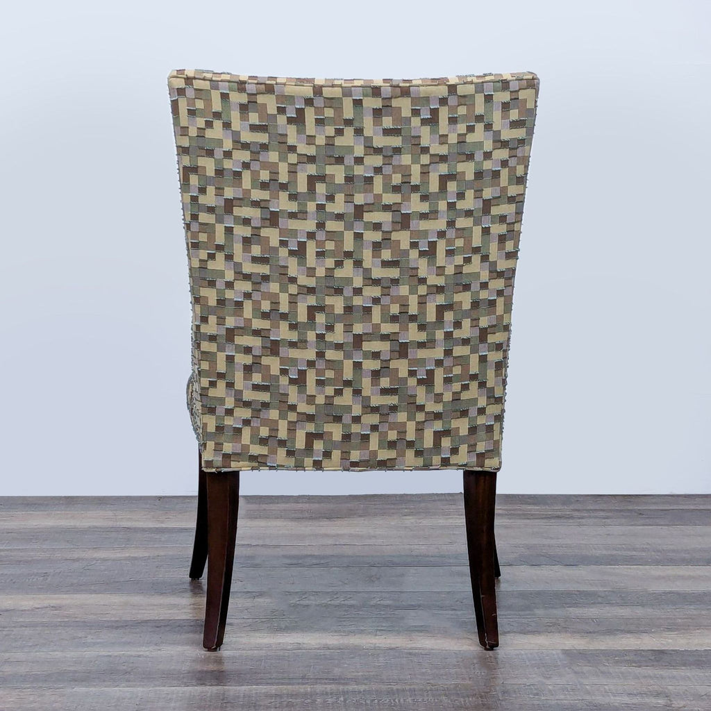 Contemporary Accent Armchair with Geometric Upholstery