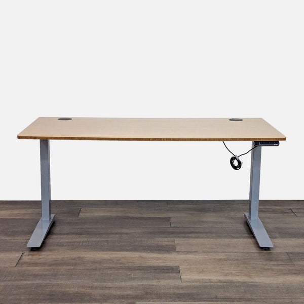 Herman Miller desk with bamboo top and OLED programmable handset.