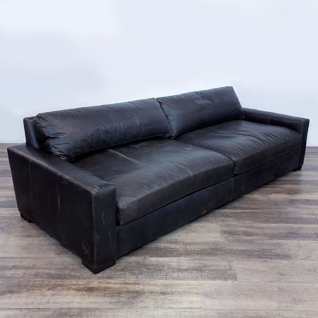 Restoration Hardware Maxwell Leather Sofa