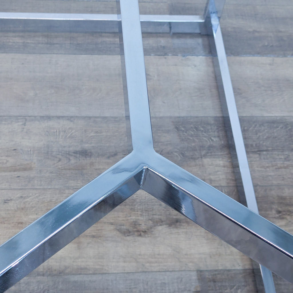 CB2 Modern Tesso Glass Top Desk