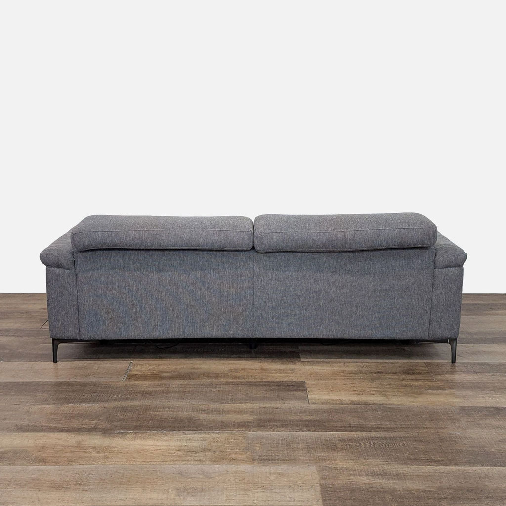 Living Spaces Talin Gray Modern Reclining Loveseat