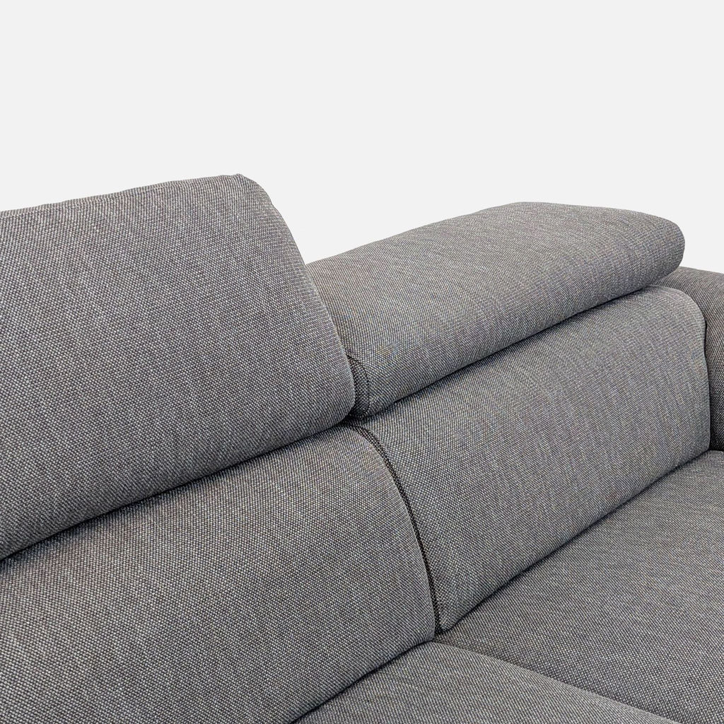 Living Spaces Talin Gray Modern Reclining Loveseat