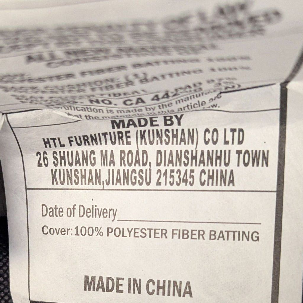 Living Spaces Talin Gray Modern Reclining Loveseat