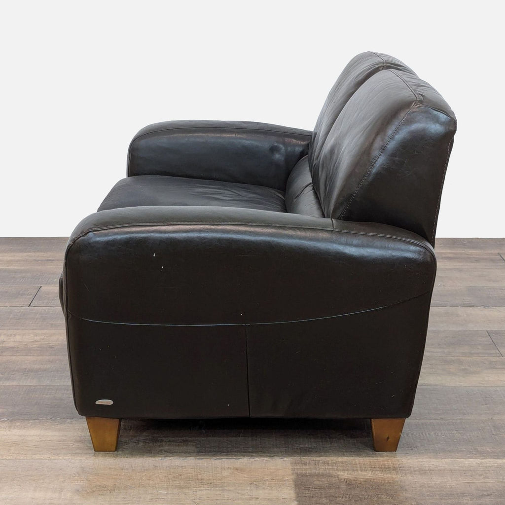 Italsofa Modern Dark Brown Leather Loveseat