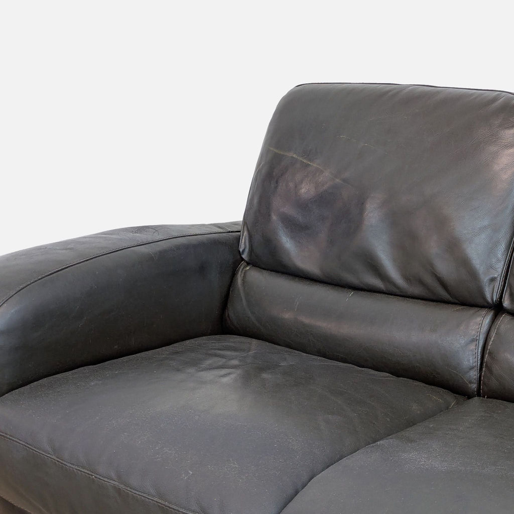 Italsofa Modern Dark Brown Leather Loveseat