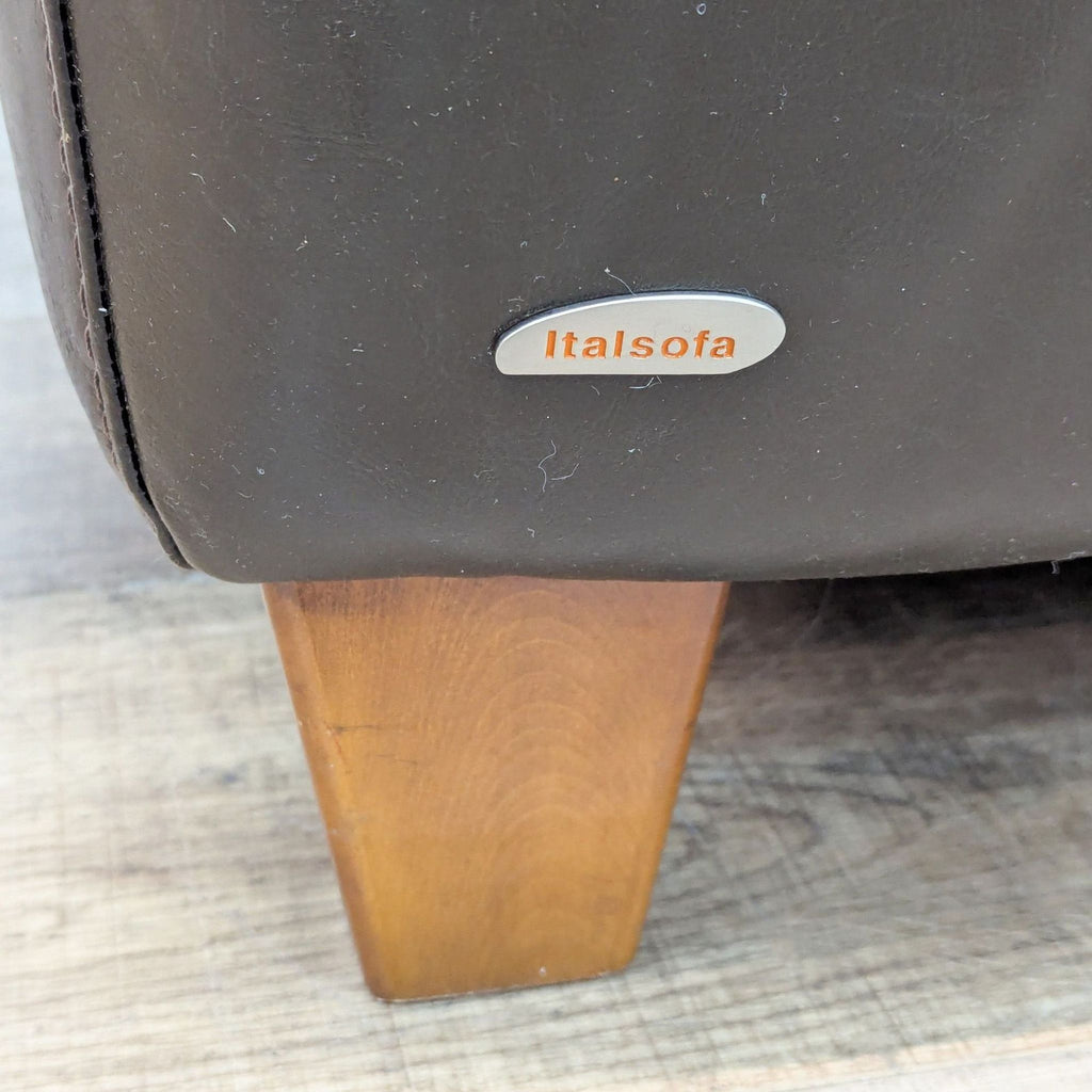 Italsofa Modern Dark Brown Leather Loveseat