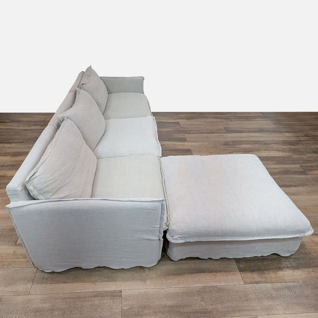 Ethically crafted Neva Chaise Sectional, featuring kiln-dried hardwood frame.