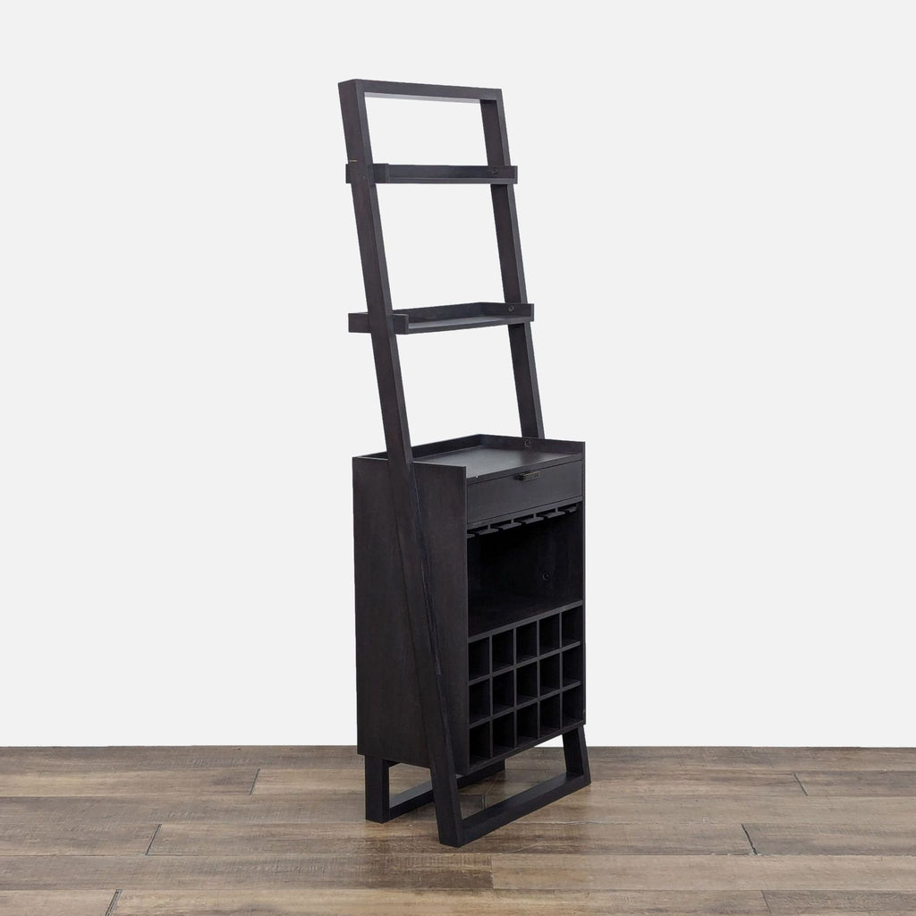 Crate and Barrel Sloane 3-Piece Leaning Wine Bar Bookshelf