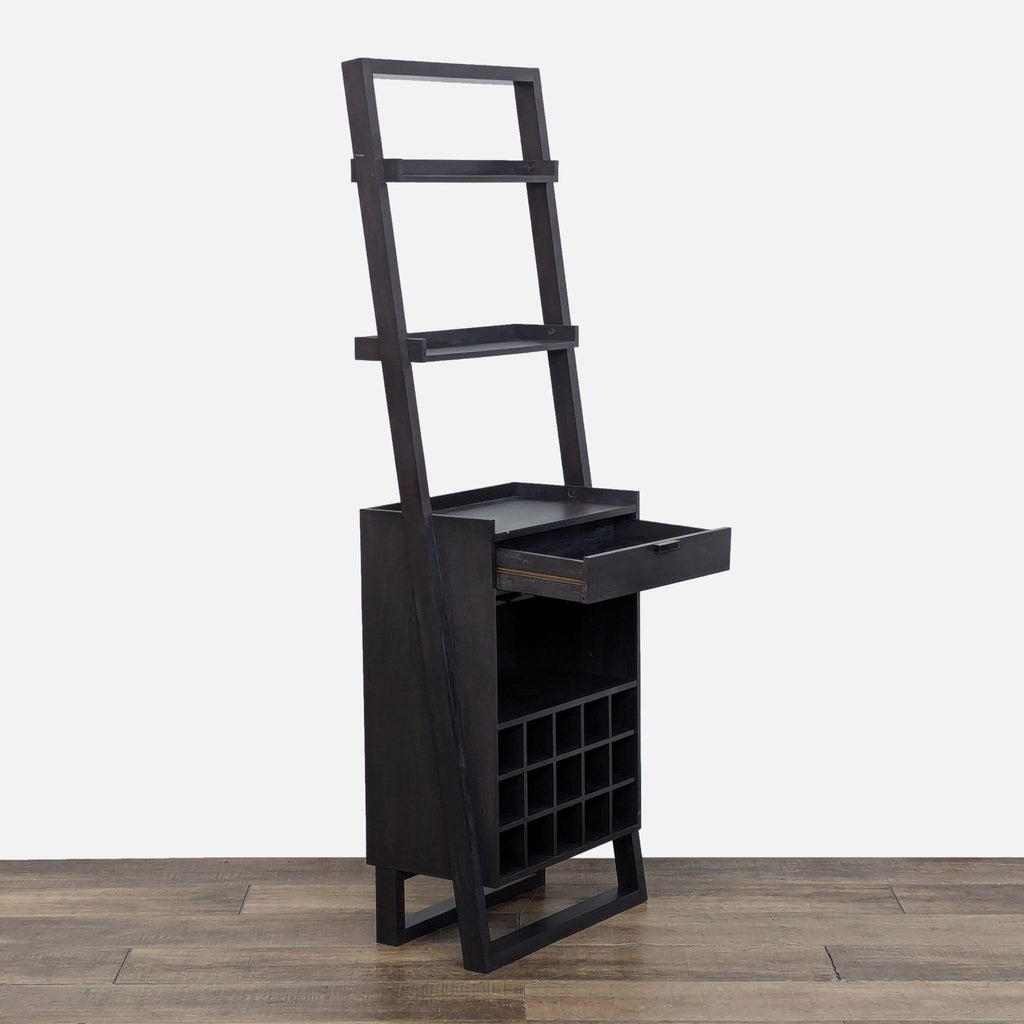 Crate and Barrel Sloane 3-Piece Leaning Wine Bar Bookshelf