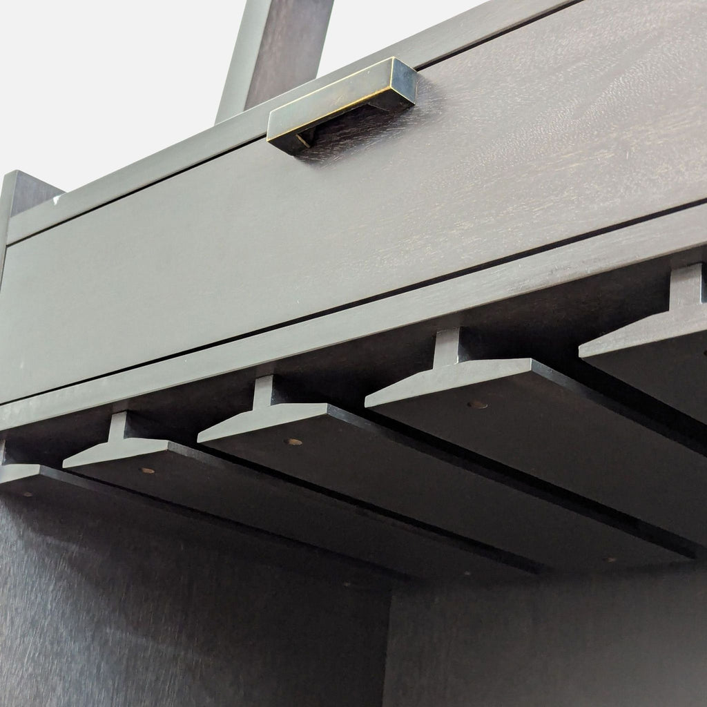 Crate and Barrel Sloane 3-Piece Leaning Wine Bar Bookshelf