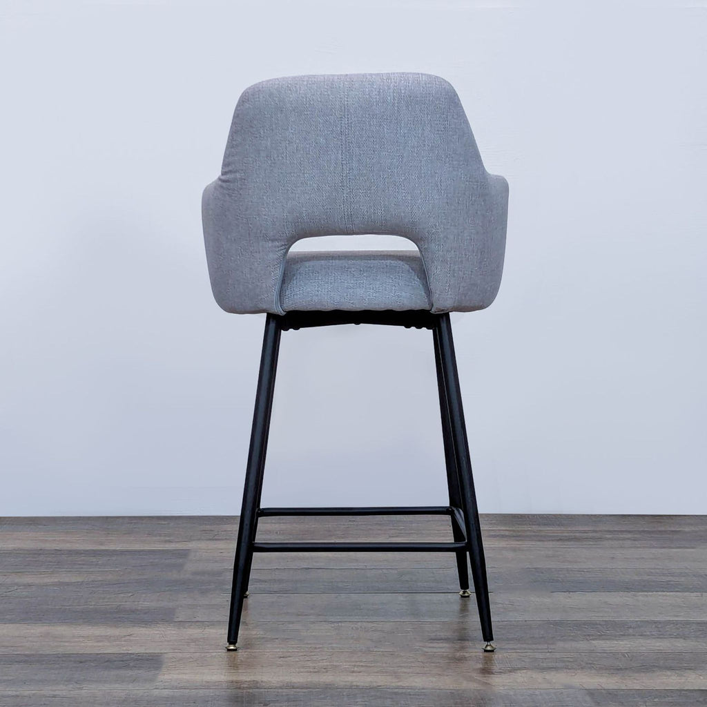 Upholstered Bar Stool with Metal Legs