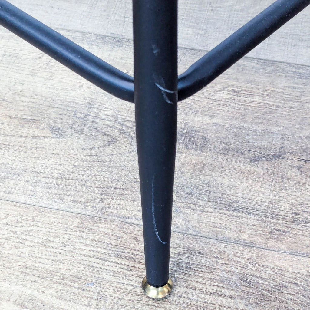 Upholstered Bar Stool with Metal Legs