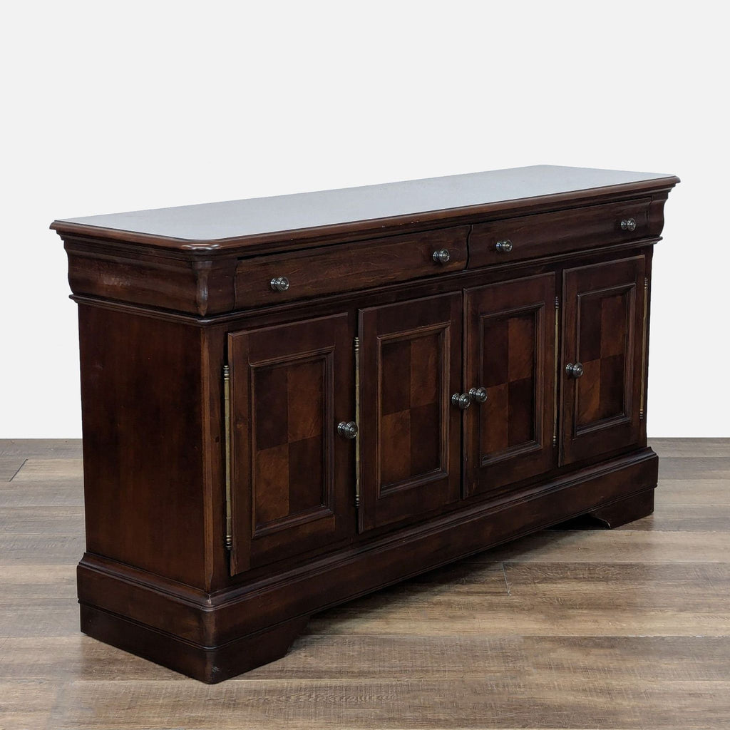 Four Door Wood Buffet with Drawers