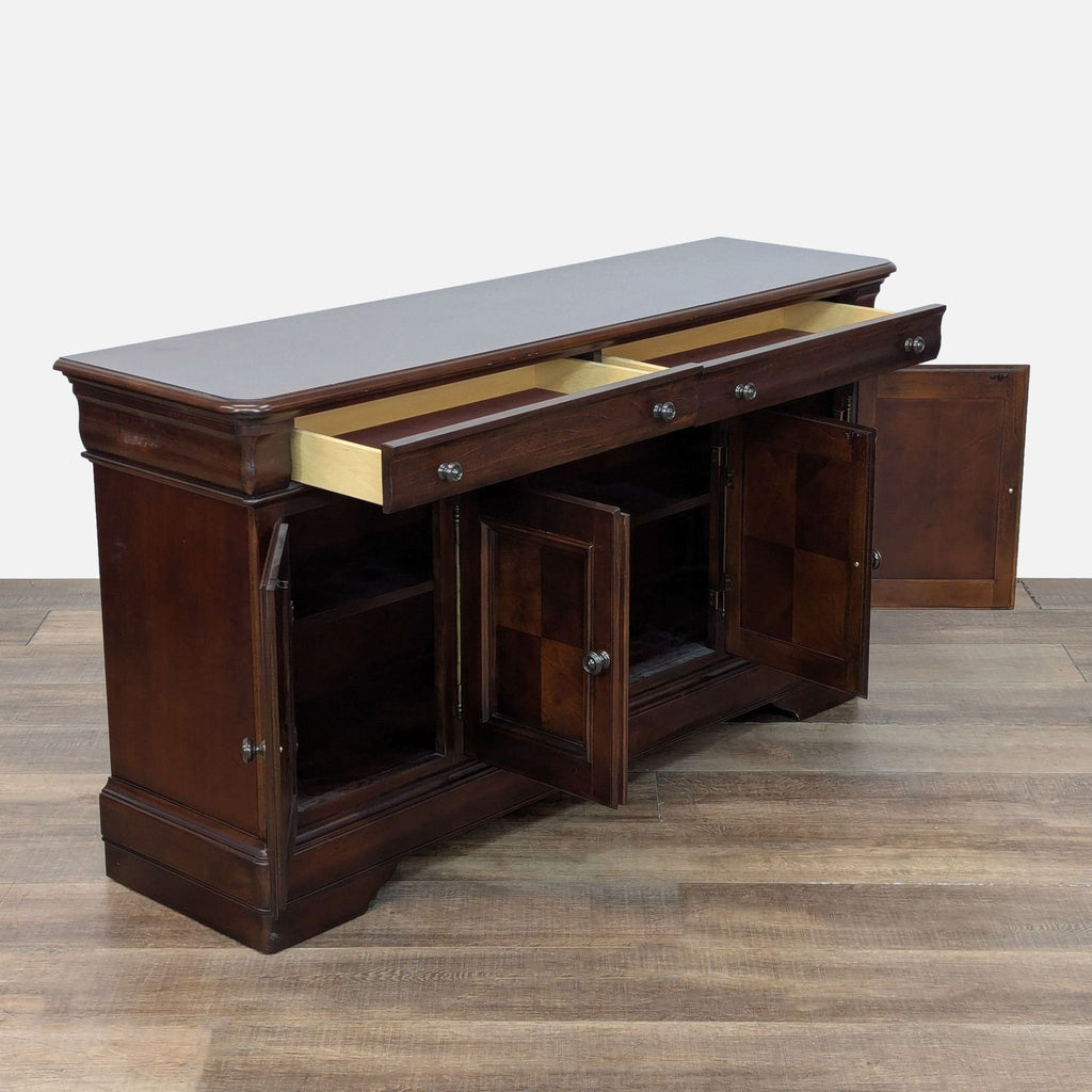 Four Door Wood Buffet with Drawers
