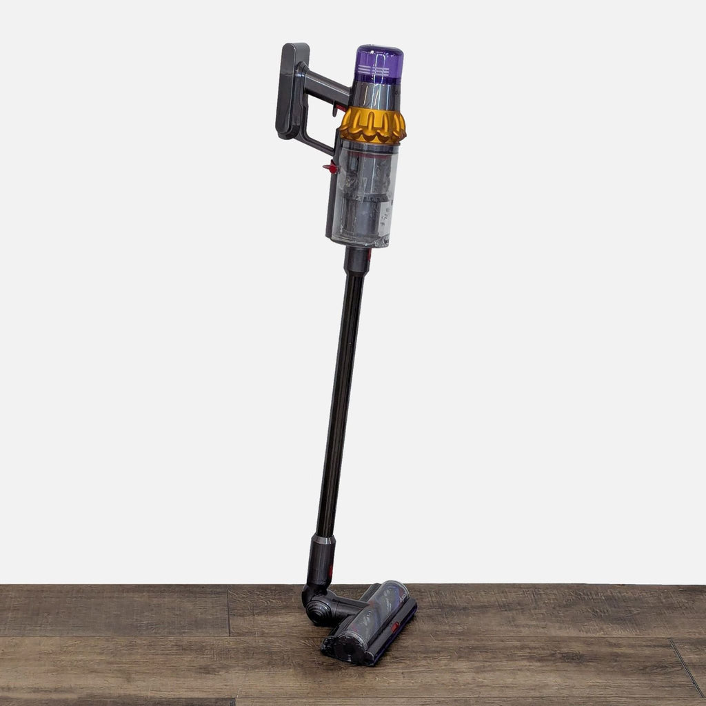 Lightweight Dyson vacuum with advanced filtration for allergen capture.