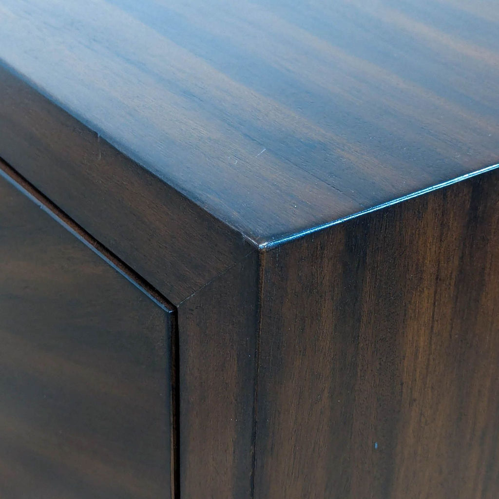 Wooden Sideboard with Sunburst Pattern