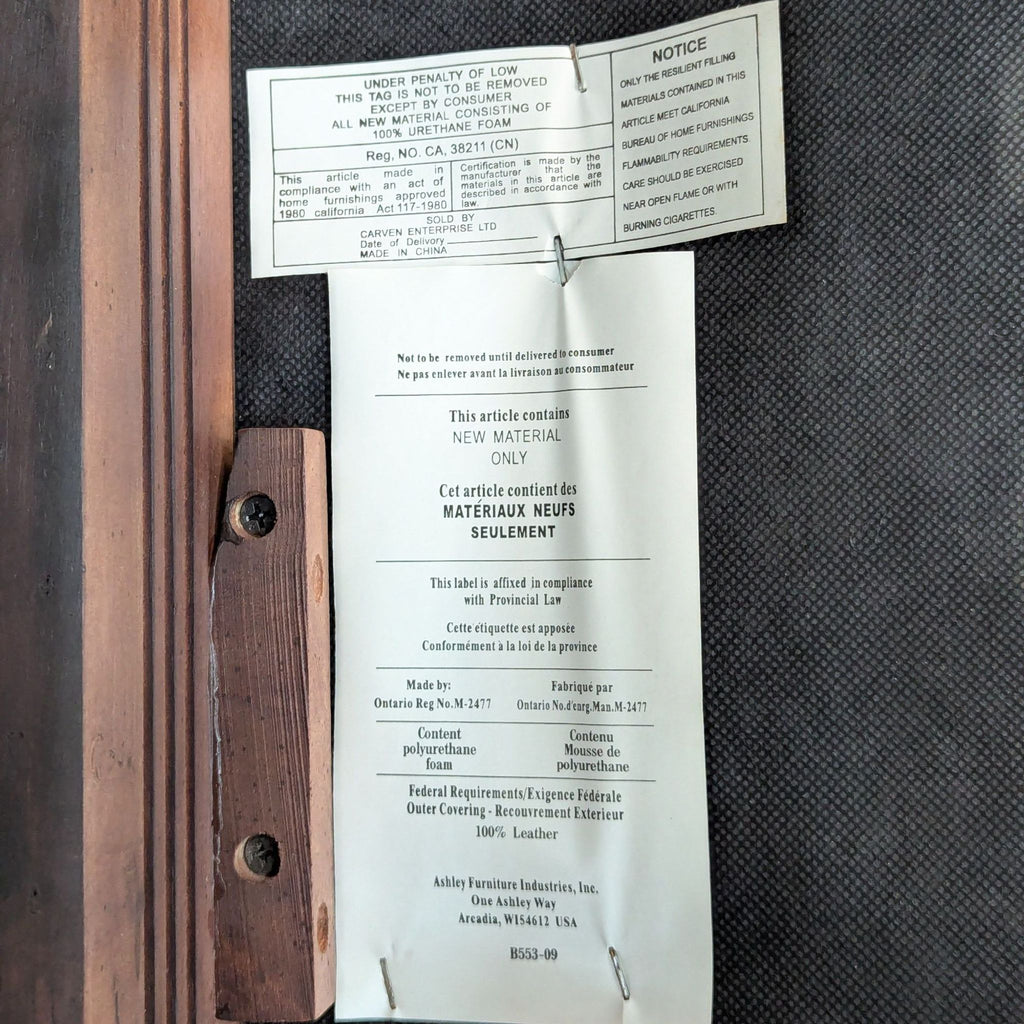 Ashley Furniture North Shore Faux Leather Bedroom Bench