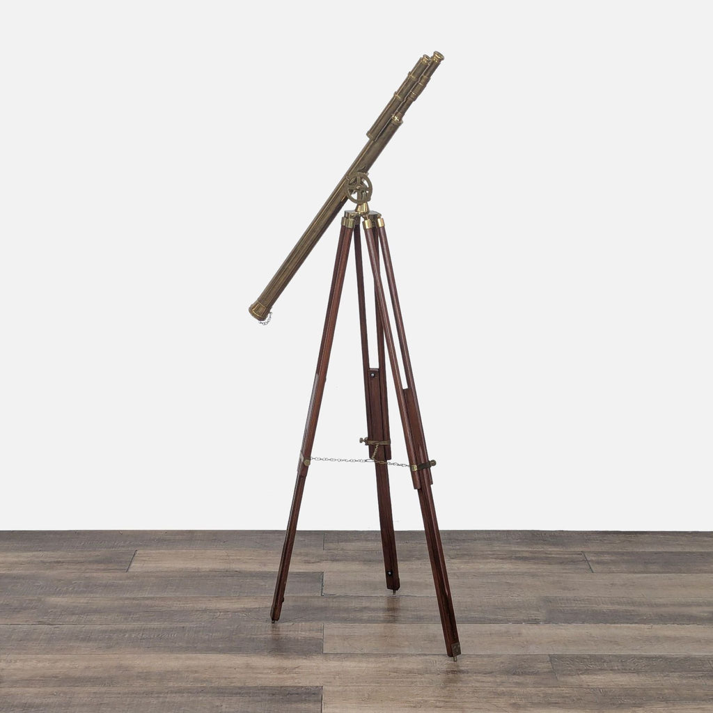 Reproduction Brass Telescope on Tripod Stand