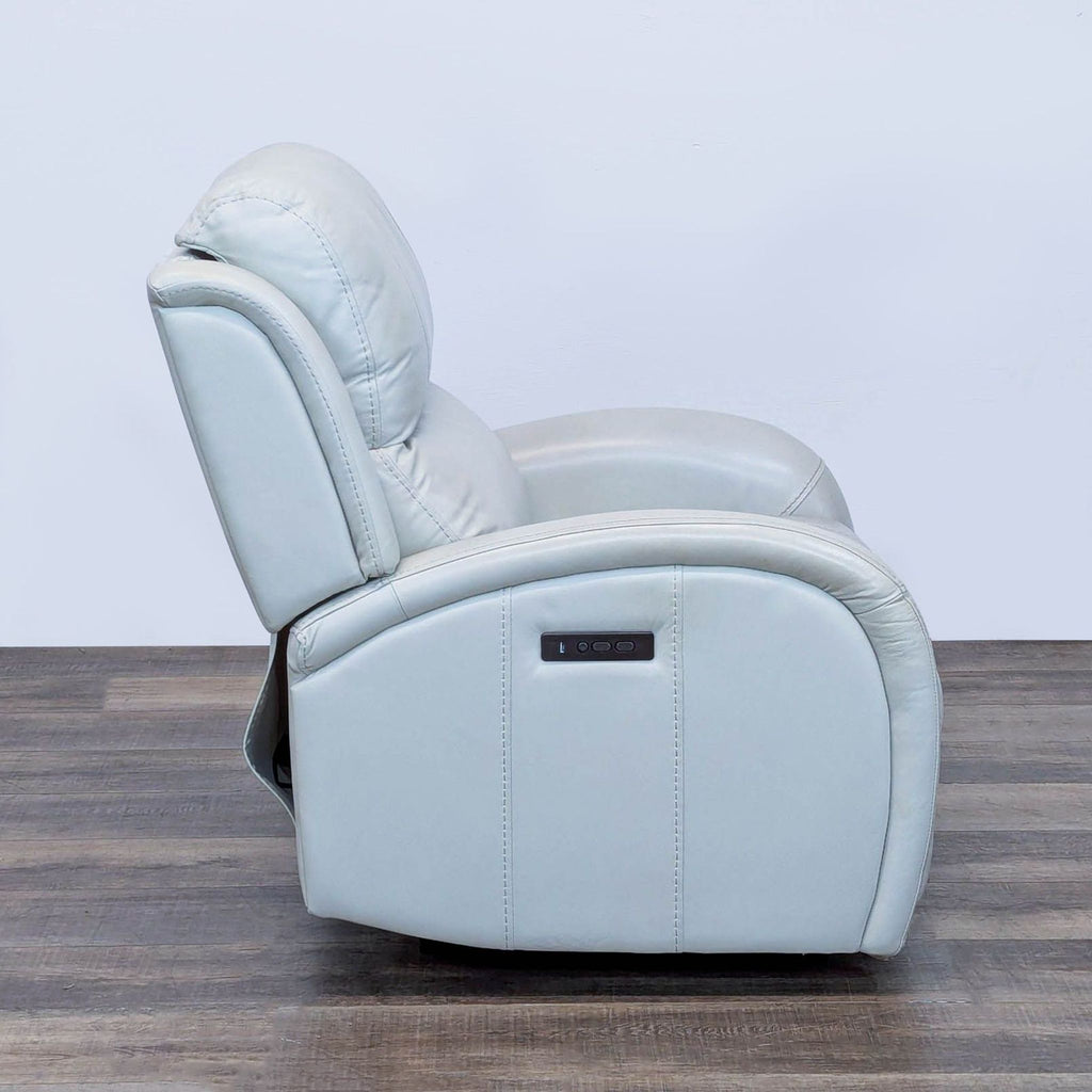 Macy’s Leiston Leather Dual Power Recliner with USB Power Outlet