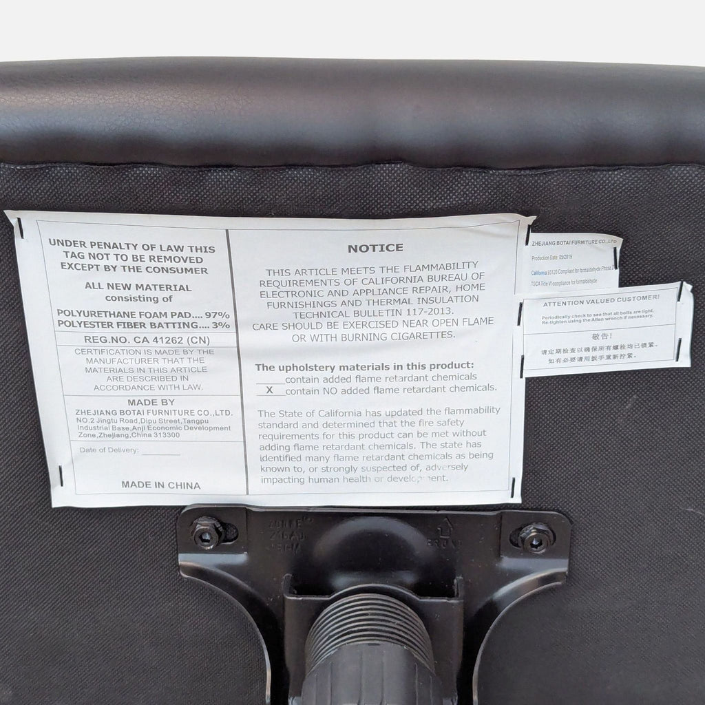 Modern Black Office Chair with Chrome Base