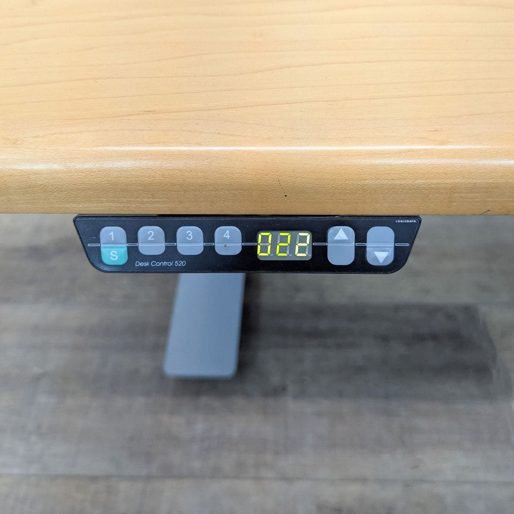 Adjustable Height Sit-Stand Desk with Wood Top