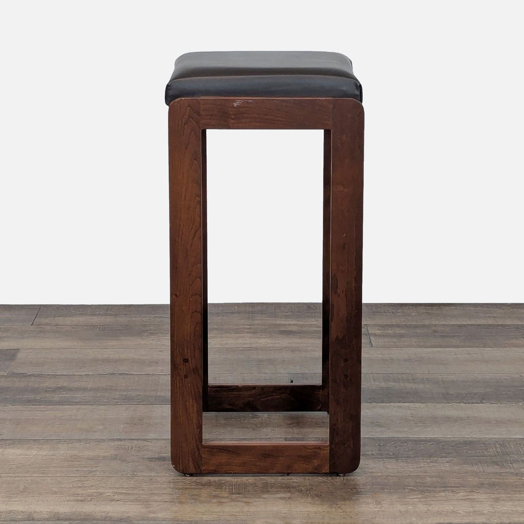 Wood Bar Stool with Padded Seat