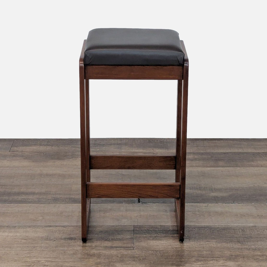 Wood Bar Stool with Padded Seat
