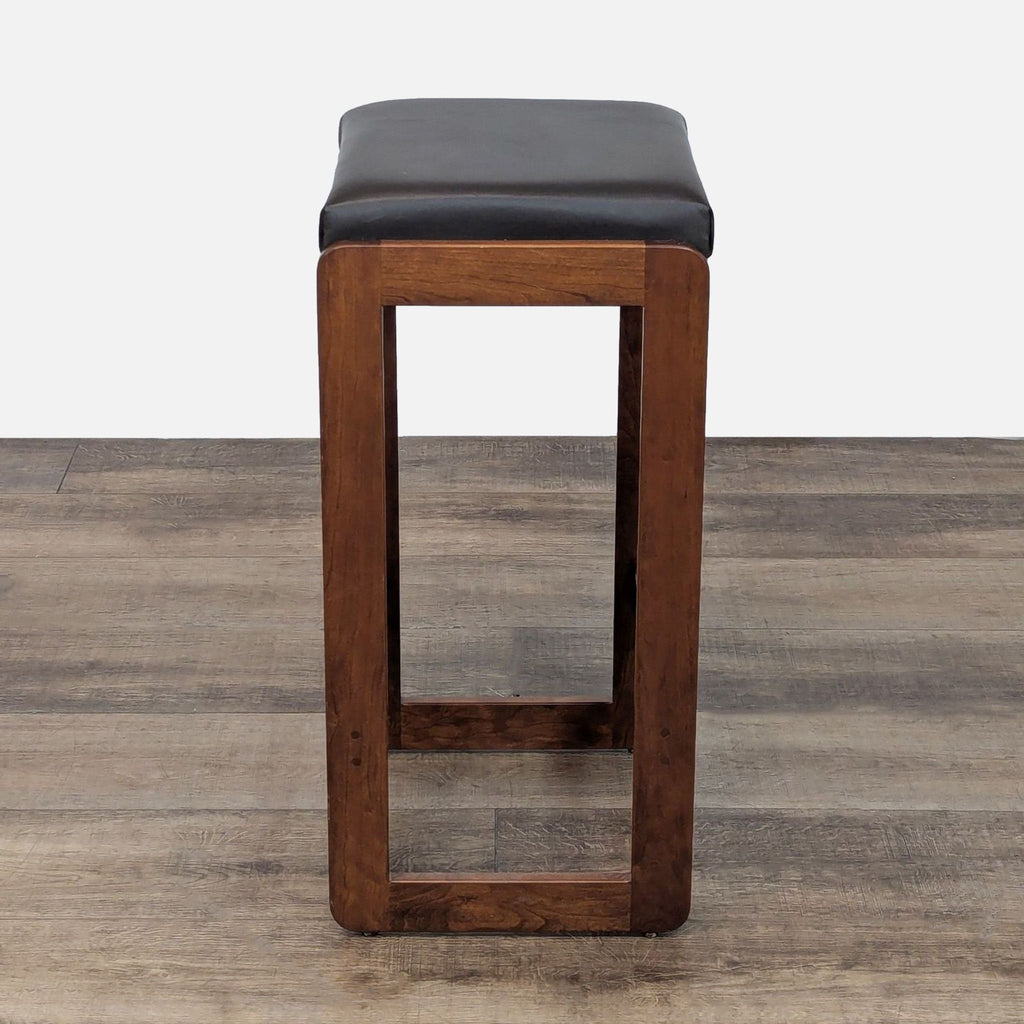 Wood Bar Stool with Padded Seat