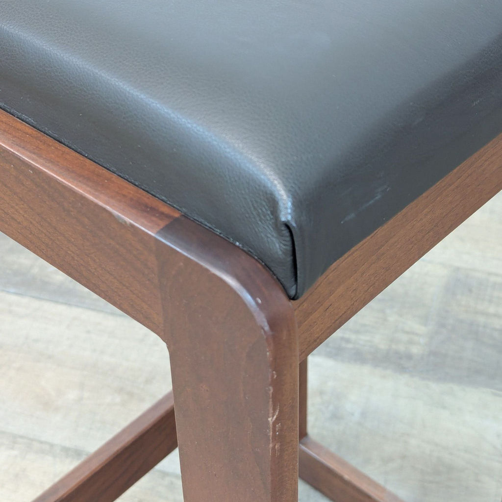 Wood Bar Stool with Padded Seat