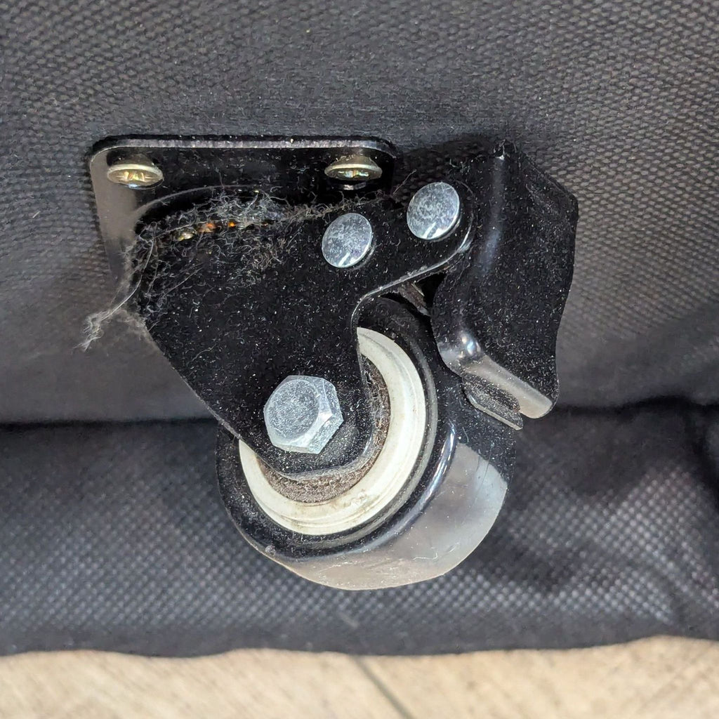 West Elm Leather Ottoman on Casters