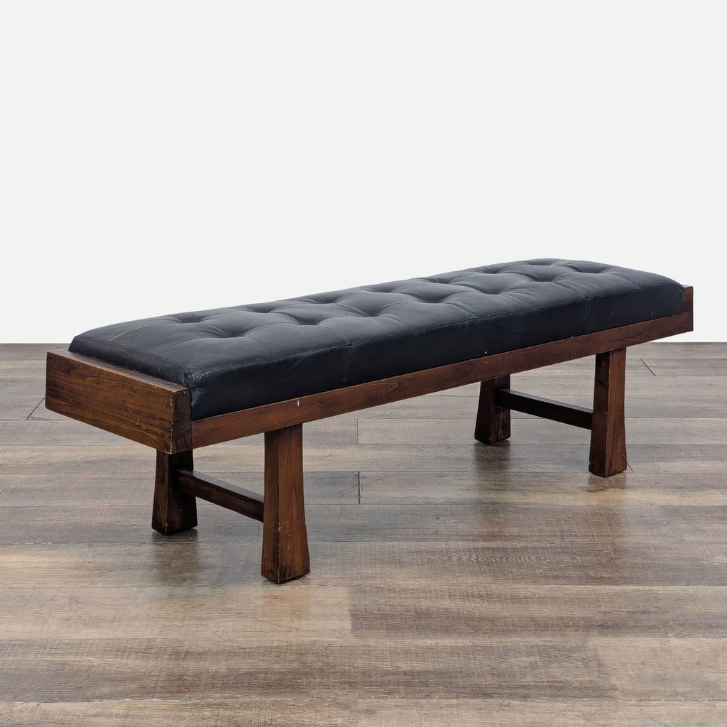 Room & Board Leather Tufted Bench