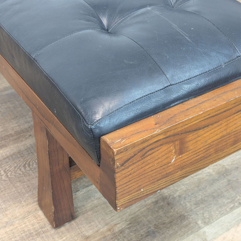 Room & Board Leather Tufted Bench