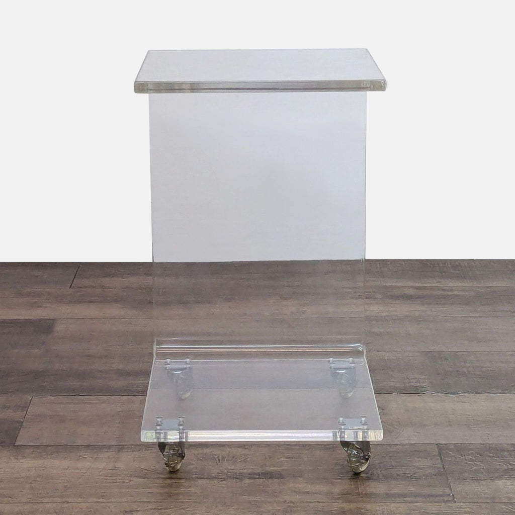 CB2 Clear Peekaboo Acrylic C Table