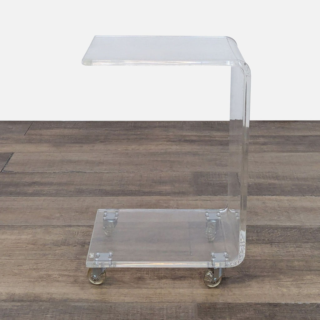 CB2 Clear Peekaboo Acrylic C Table